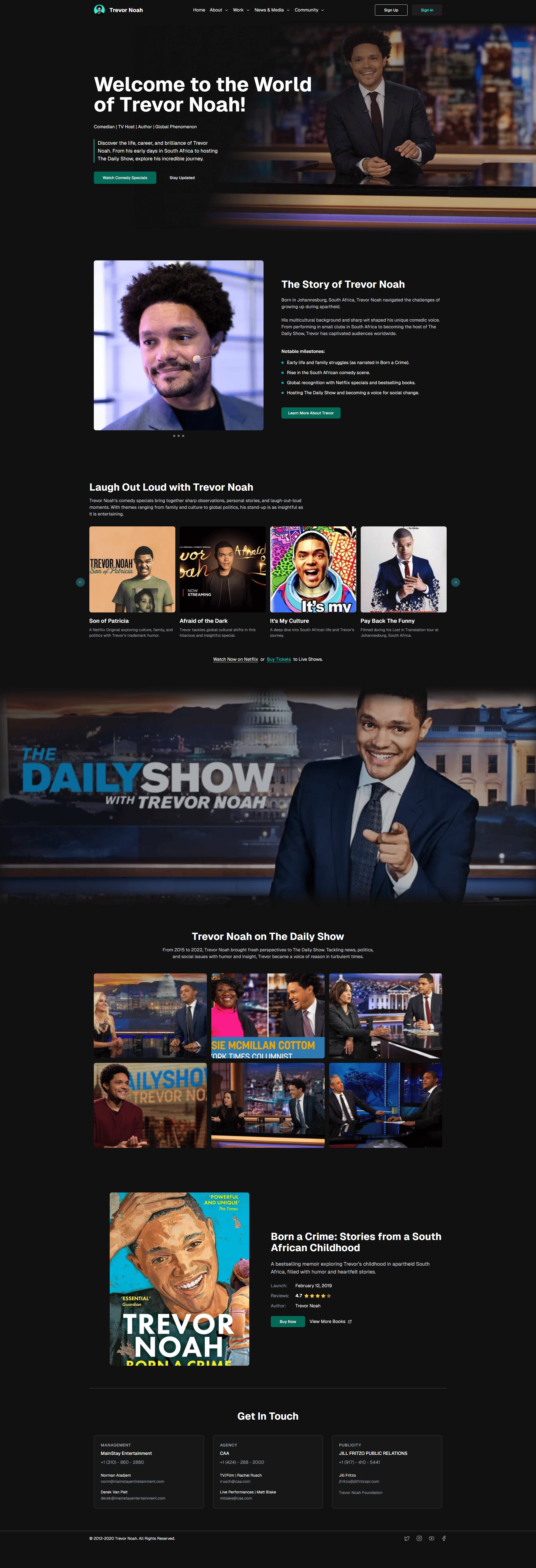 Trevor Noah Digital Experience